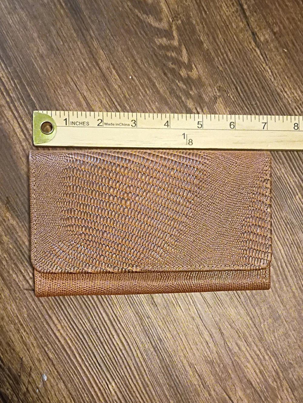 Textured Brown Women's Genuine Leather Clutch Wallet Multi Compartment